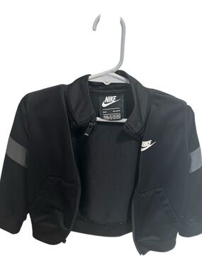 Nike Kids Black Track Jacket with Reflective Stripes